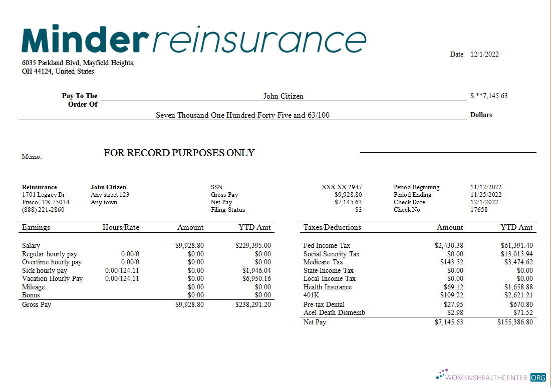 Download reinsurance company payroll template in Word and PDF formats Photoshop template
